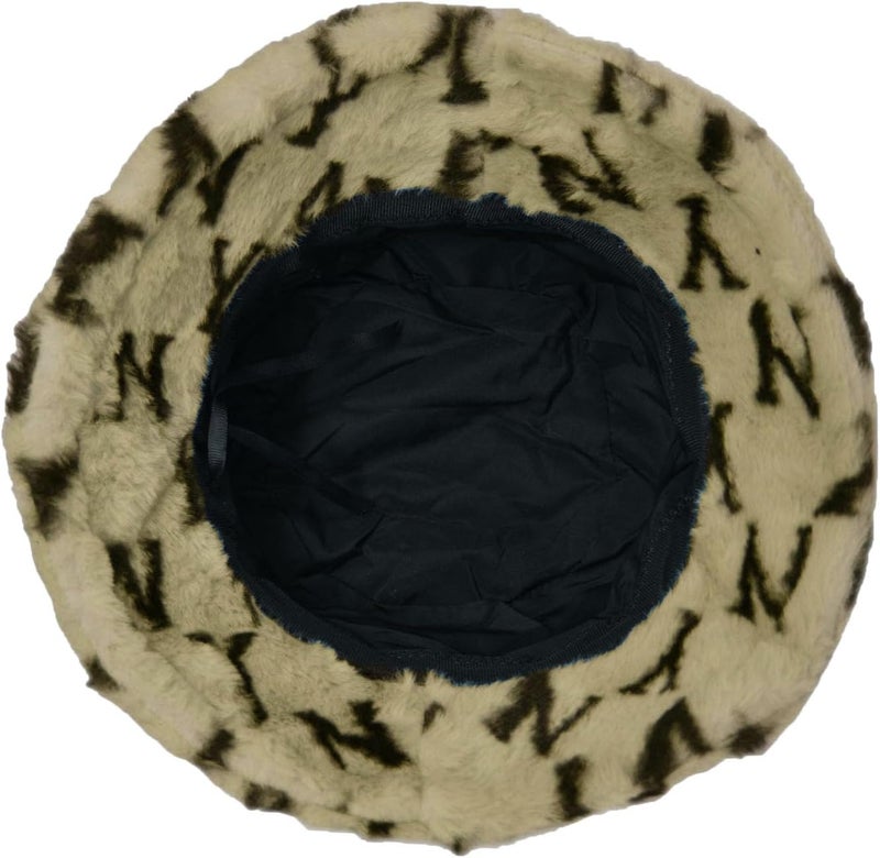 Glory Max Winter Fluffy Plush Bucket Hat Cozy Faux Fur Wide Brim Adjustable Size for Women - Image 3